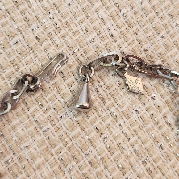 Vintage Sarah Coventry Fancy Free Silver Fringe Collar Necklace - Picture 8 of 8